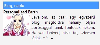 Blog, napl kategria: Personalised Earth! :D